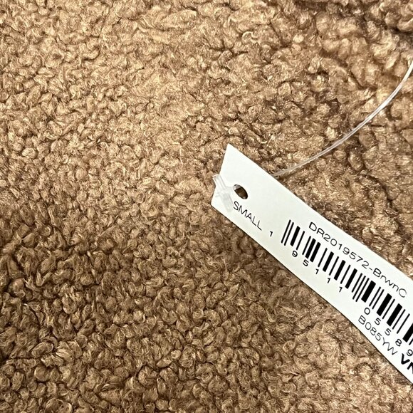 Daily Ritual Oversized Teddy Coat, NWT, Tan, XS - Picture 5 of 10